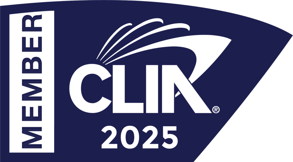 My Tailored Escape is a Cruise Lines International Association (CLIA) member travel agency. This is the CLIA logo.